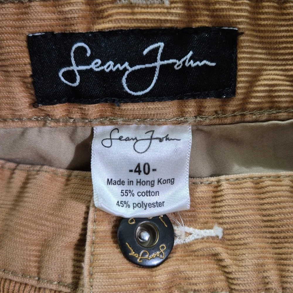 Sean John‎ Mens Corduroy Pants Size 40 Tan 1969 SJ Collection Casual Wear